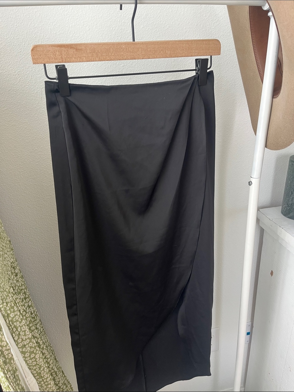 Urban Outfitters Black Midi Wrap Skirt